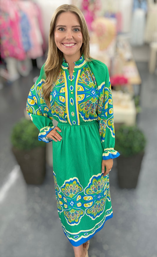 UM Emerald Peacock Dress
