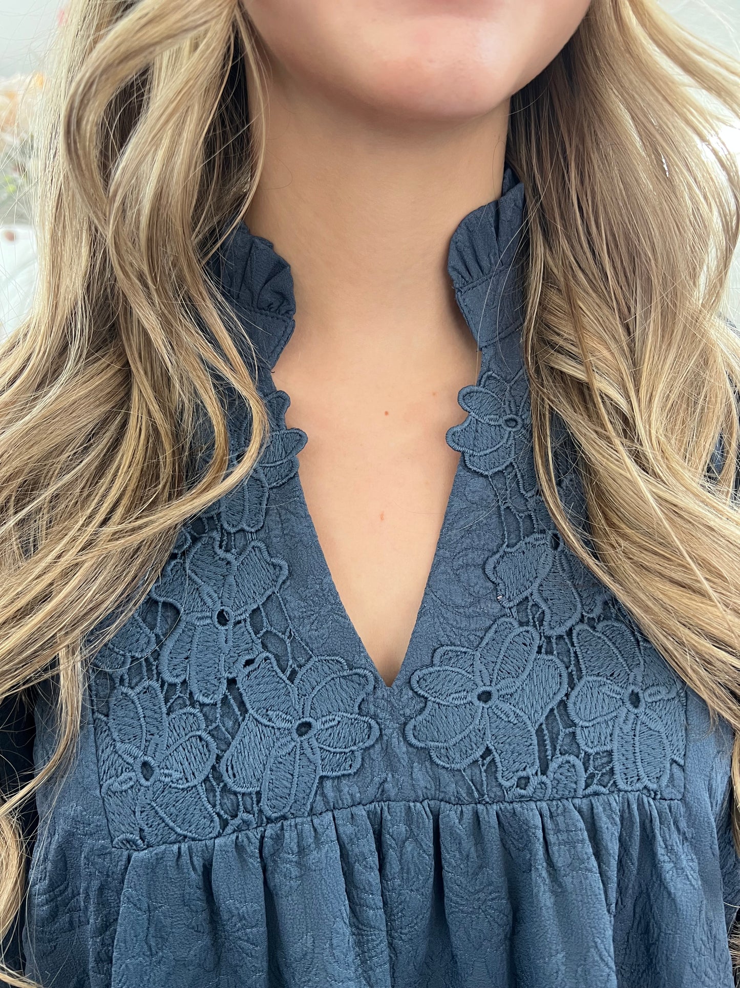Floral Lace Mini Dress