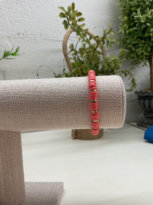 Salmon Beaded Bracelet