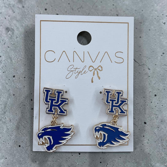 Kentucky Wildcats Drop Earrings