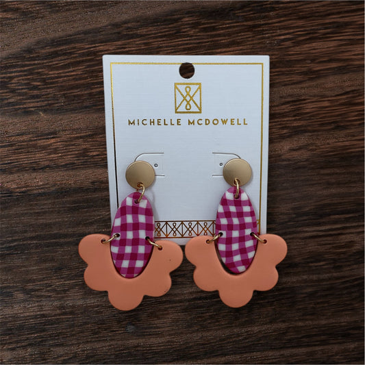 MM Pink and Orange Earrings
