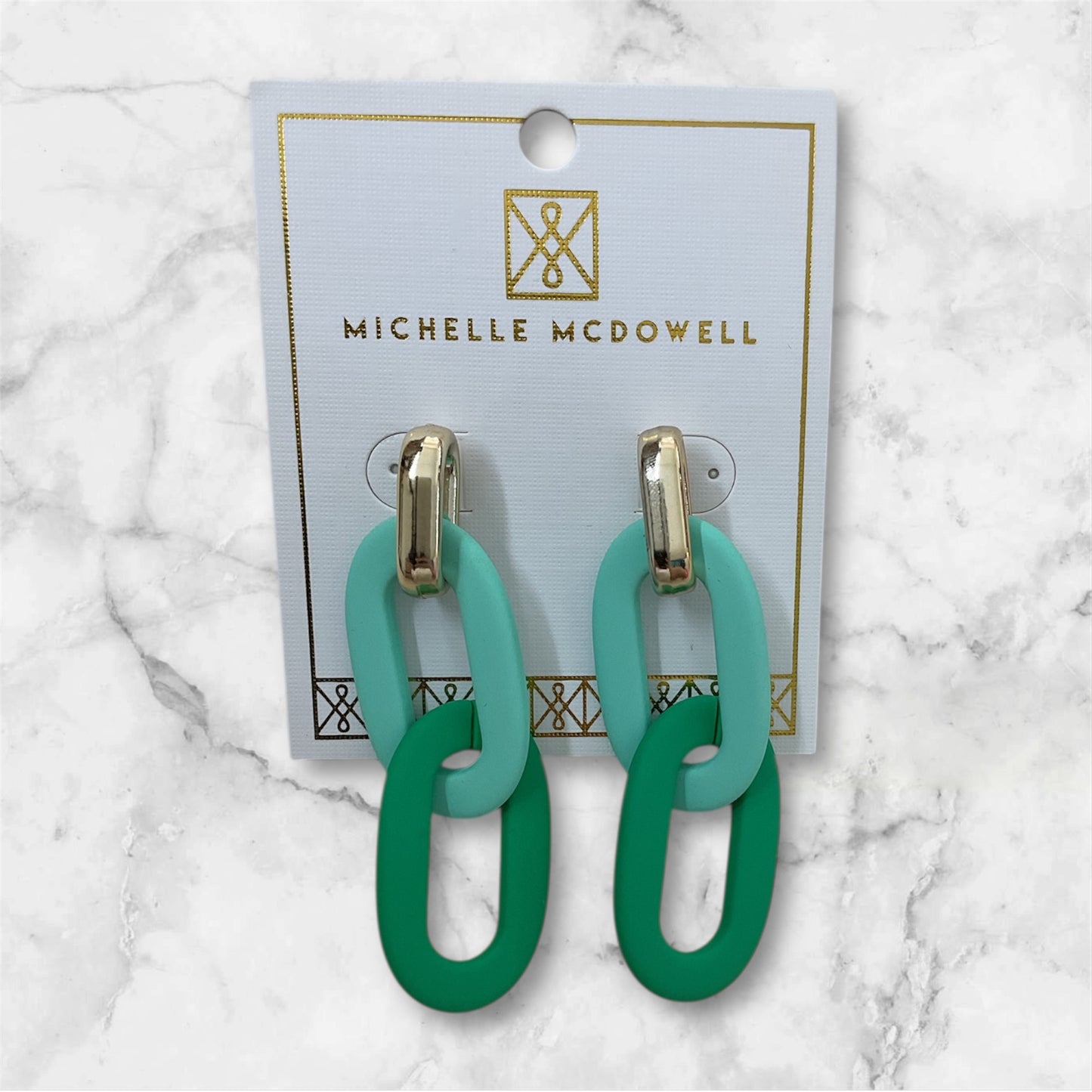 MM Green and Blue Earrings