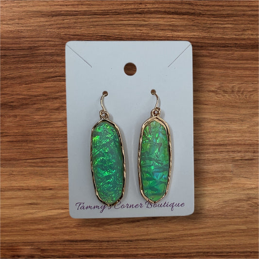 Metallic Gemstone Earrings