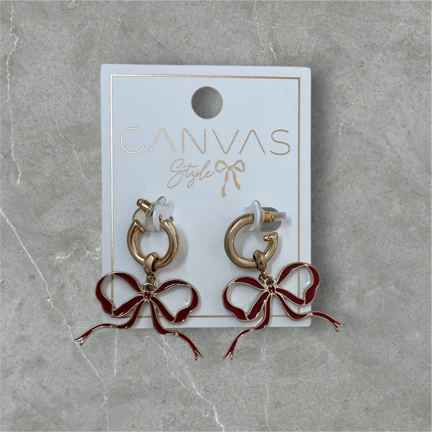 Canvas Maroon Bows