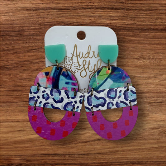 Leopard Skies Earring