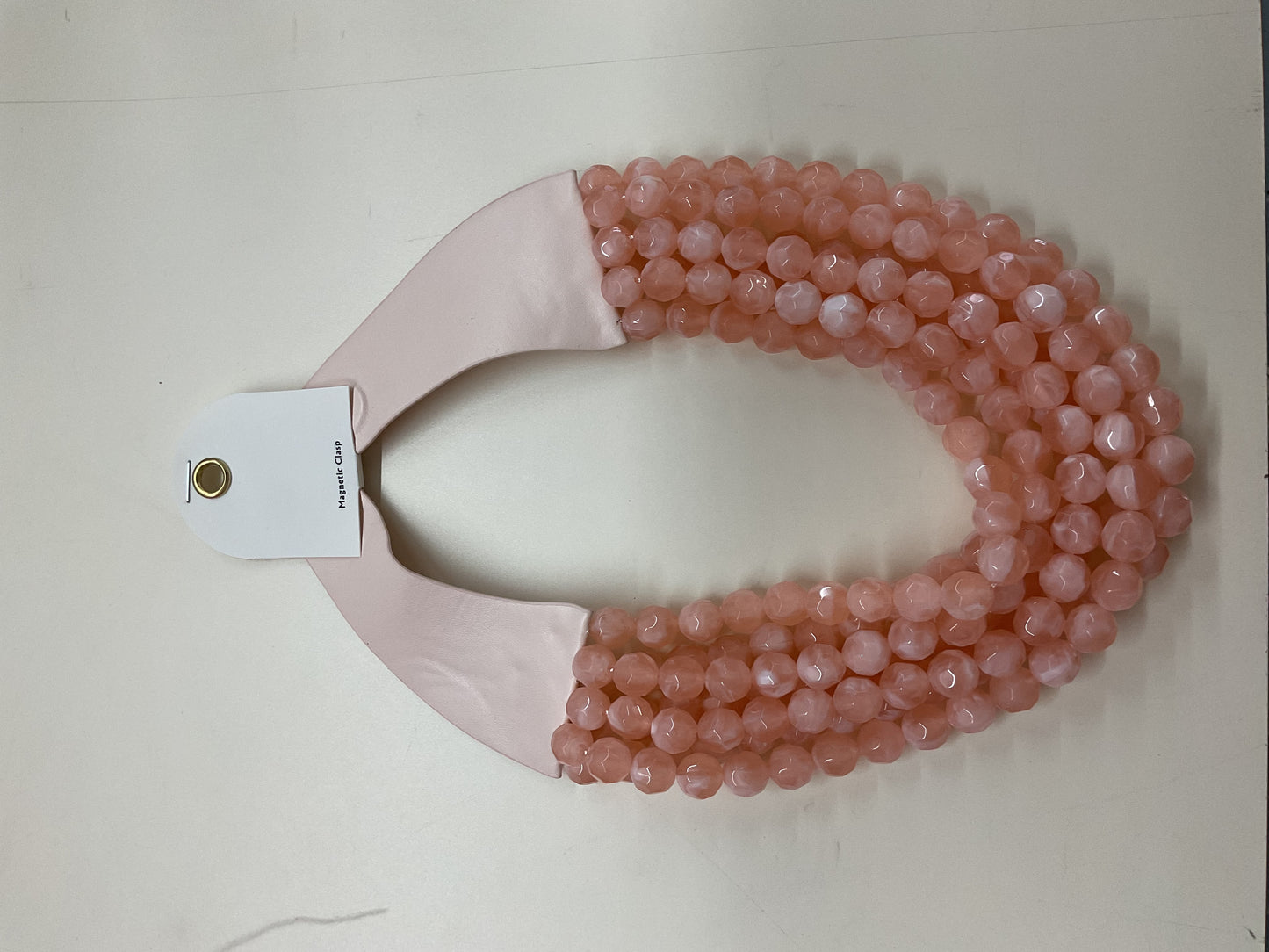 Pink Magnetic Clasp Stone Necklace