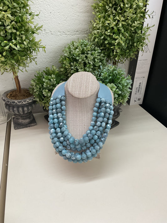 Foggy Blue Magnetic Clasp Necklace