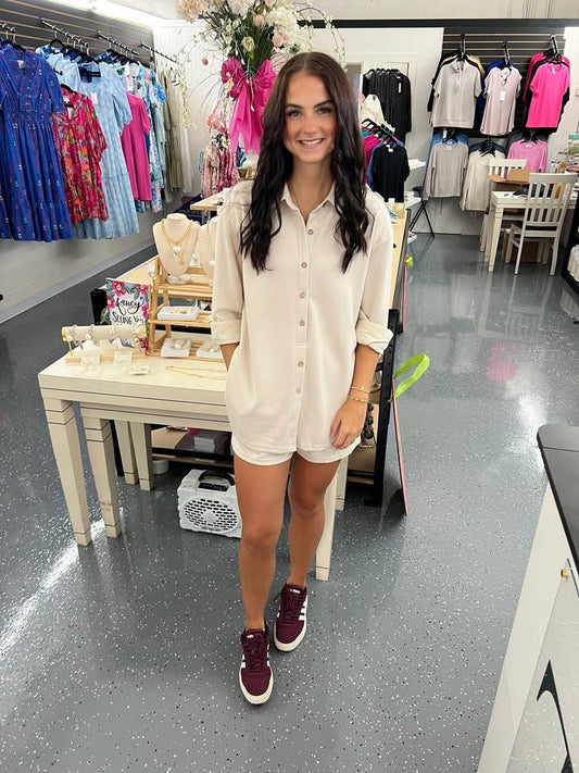 Beige Chic Romper