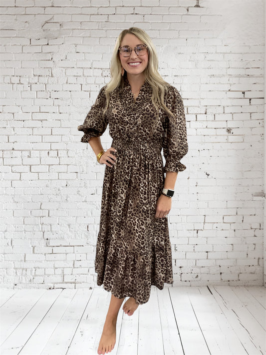 Leopard Lady Ruffles Dress