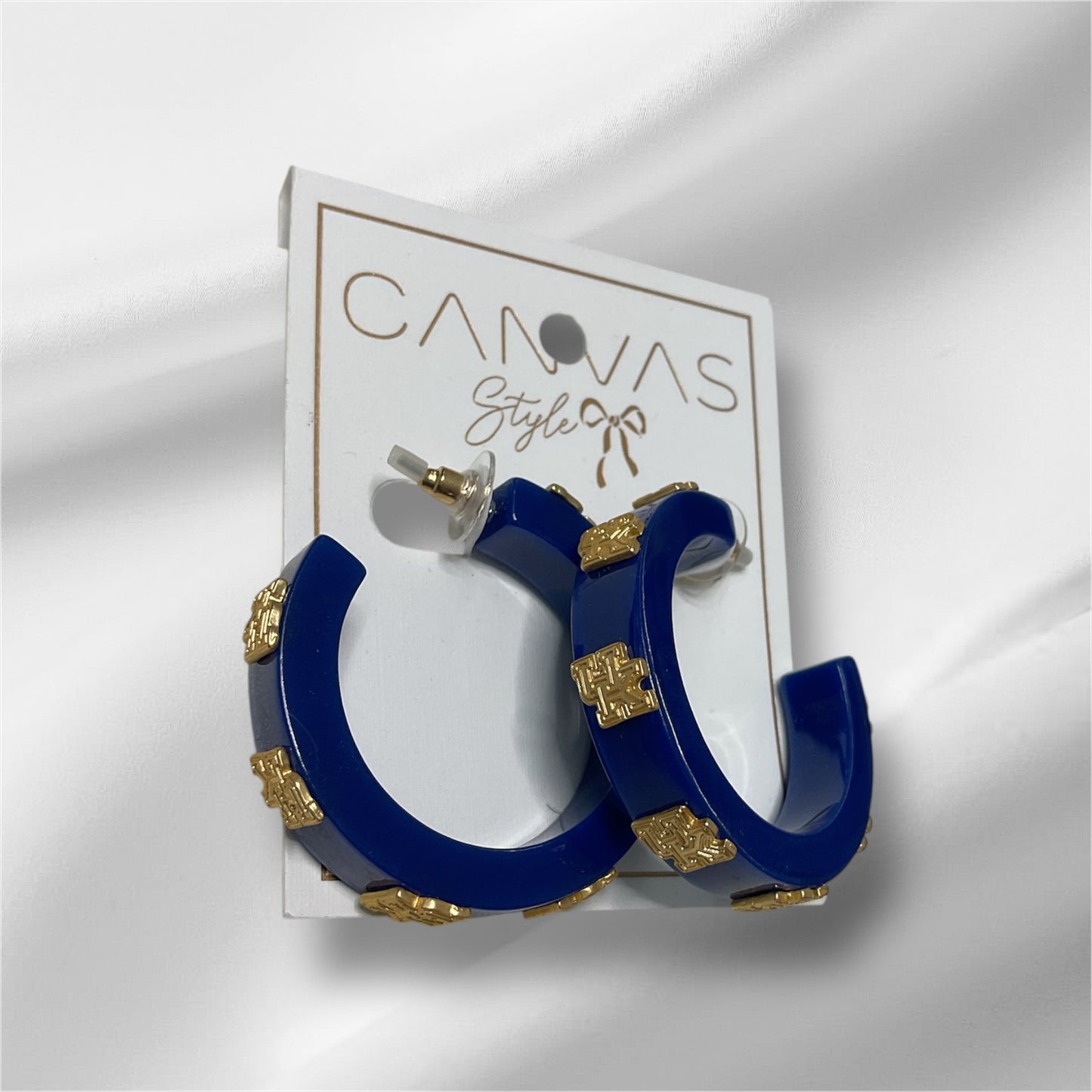 Blue and Gold UK Earrings
