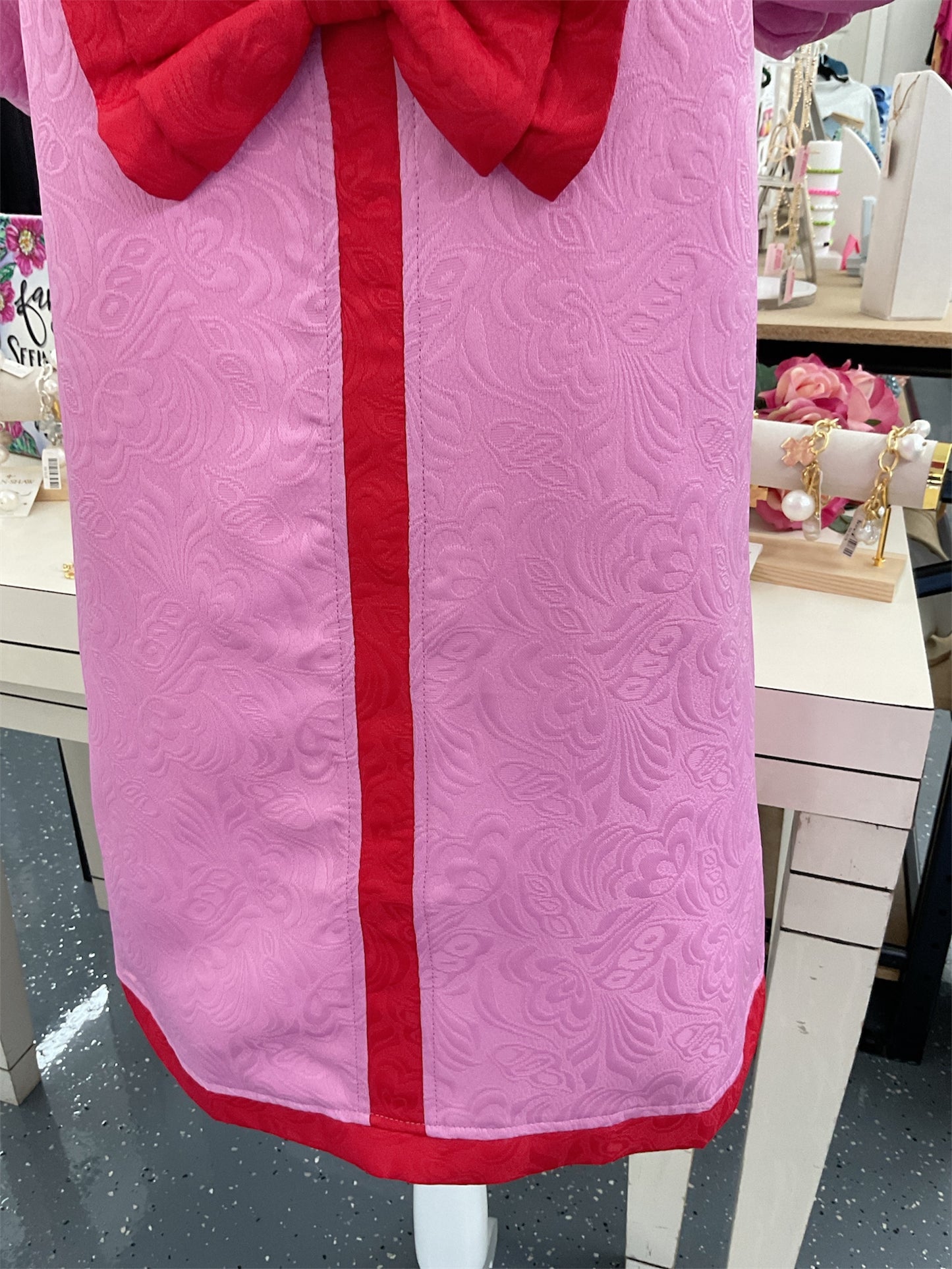 Pink Dress with Doubled Bows