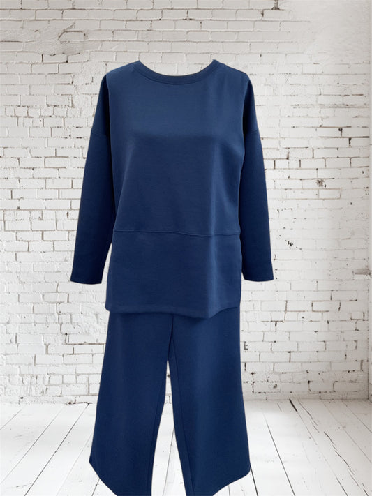Navy Pullover Slit Set