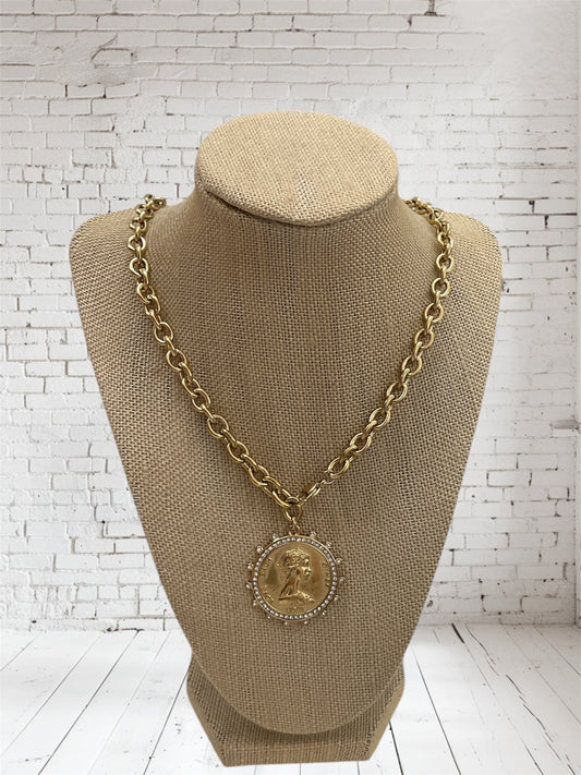 Chan Sutt Pearls XL Coin Necklace