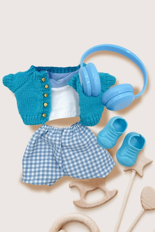 Mini Monster Knit Cardigan Outfit