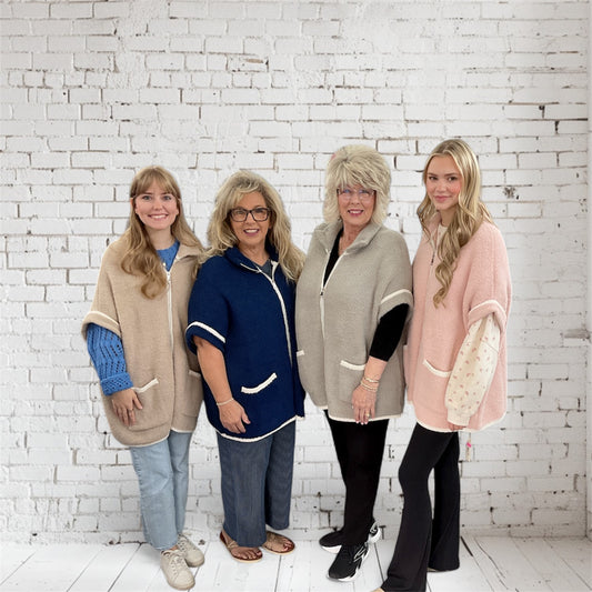Microfiber Zipper Cardigan