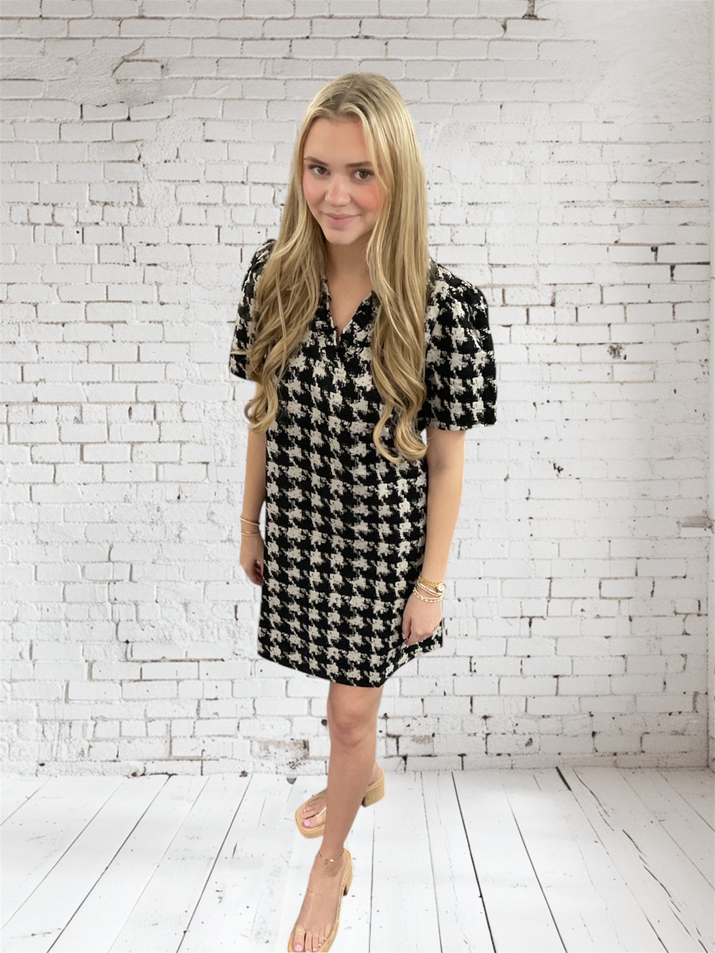 Check Me Chic Houndstooth Dress