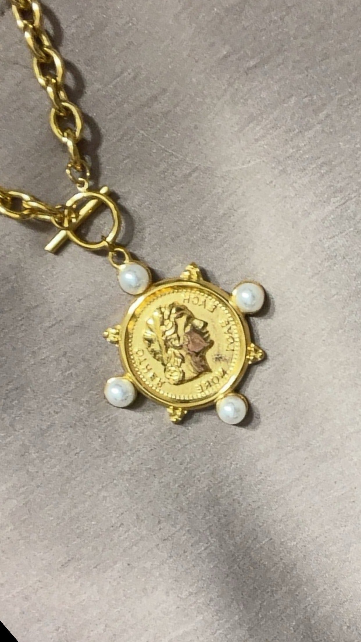 Chan Sutt Pearl Coin Necklace