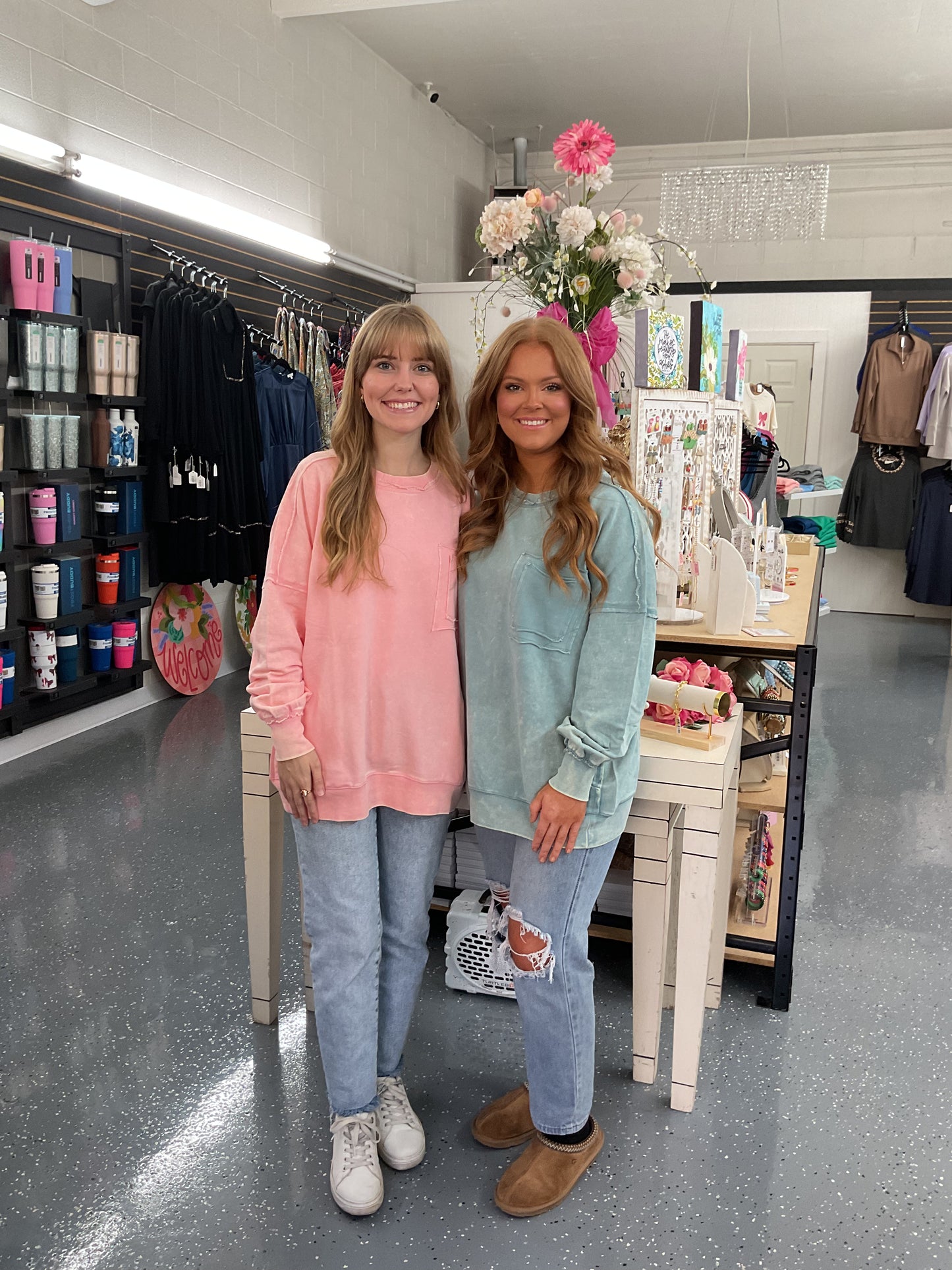 French Terry Pocket Pullover Pink