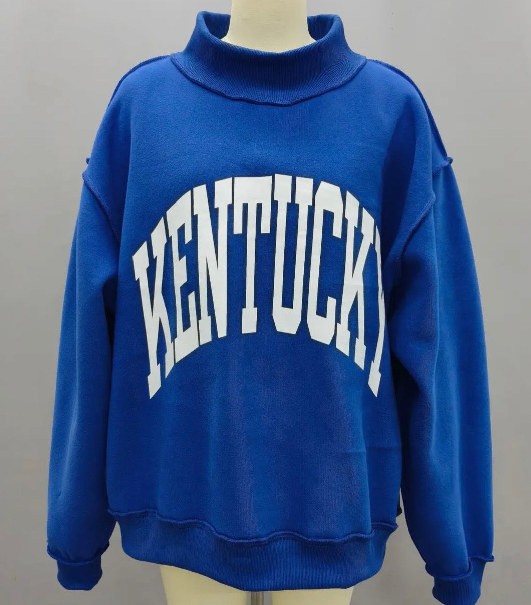 Blue Kentucky Reversible Mockneck