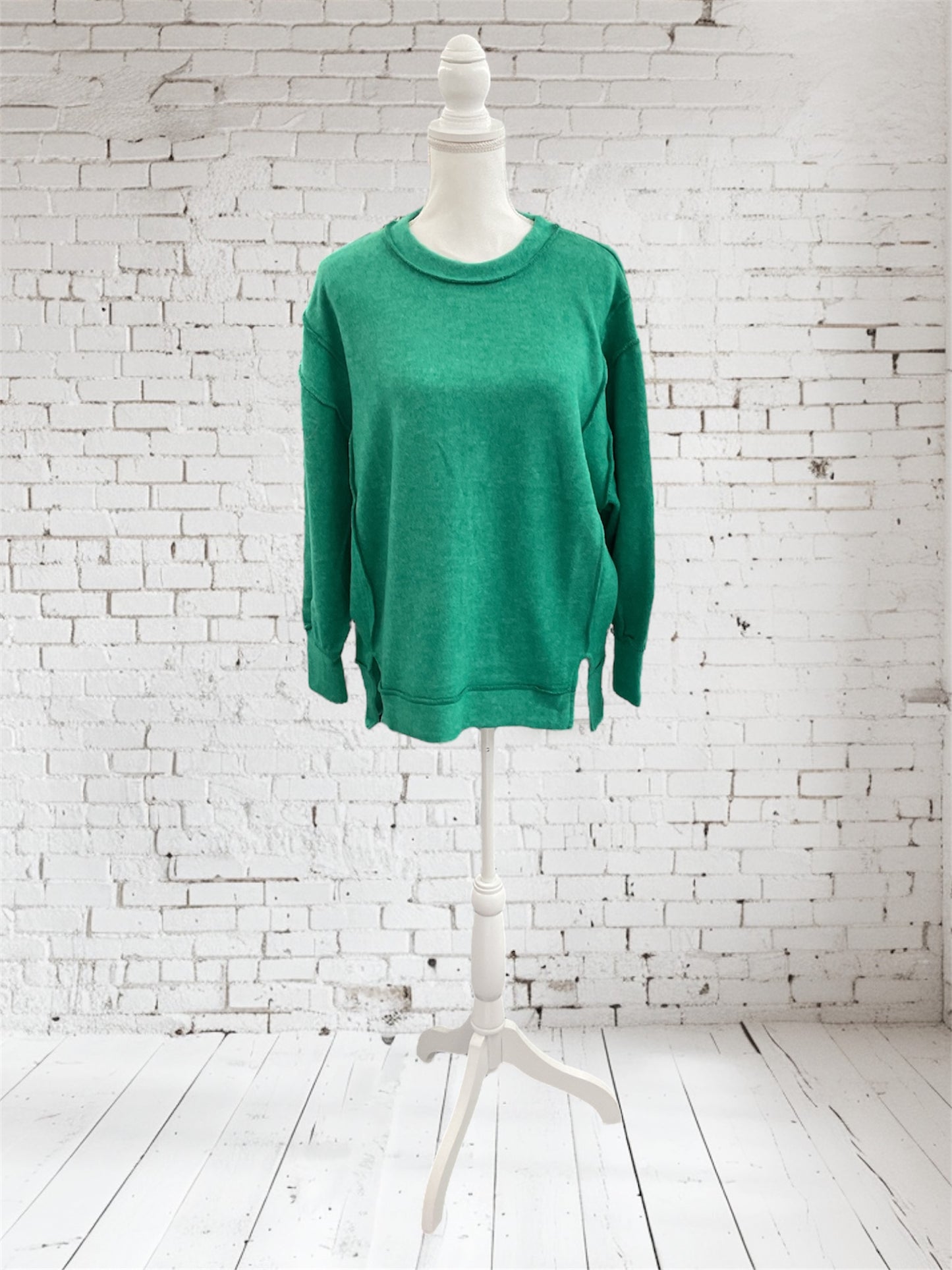 Brushed Hacci Sweater Forest