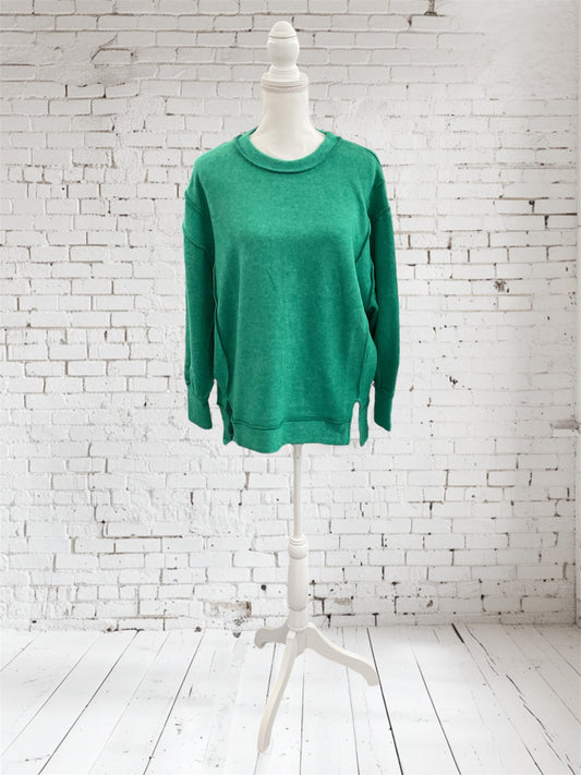 Brushed Hacci Sweater Forest