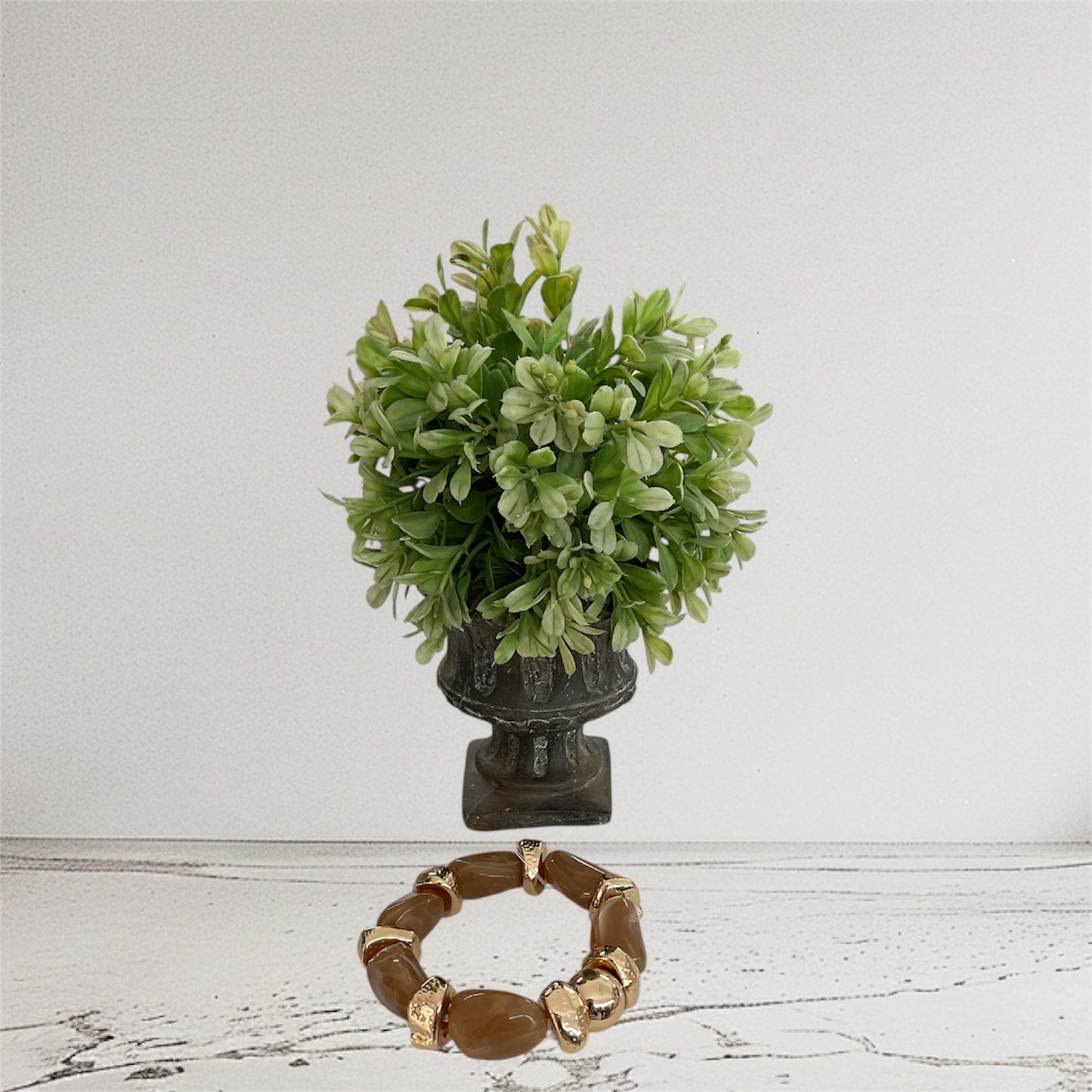 Caramel Stone Stretch Bracelet