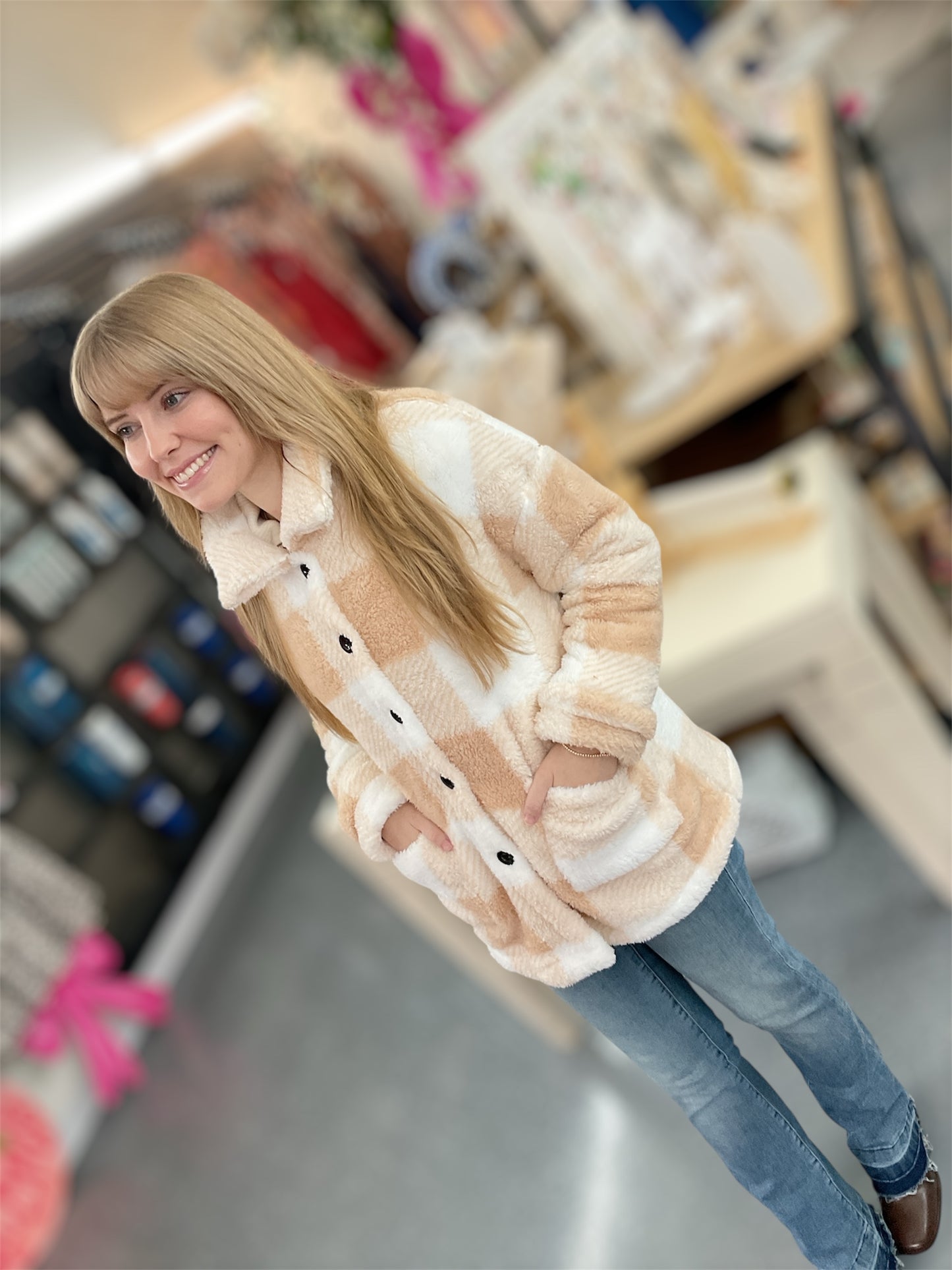 Soft Seasons Plaid Jacket