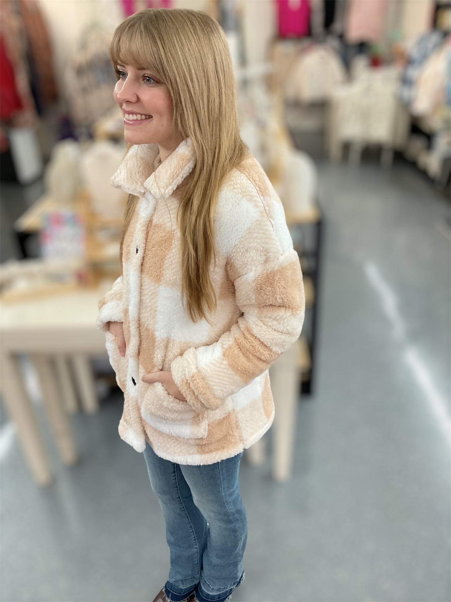 Soft Seasons Plaid Jacket