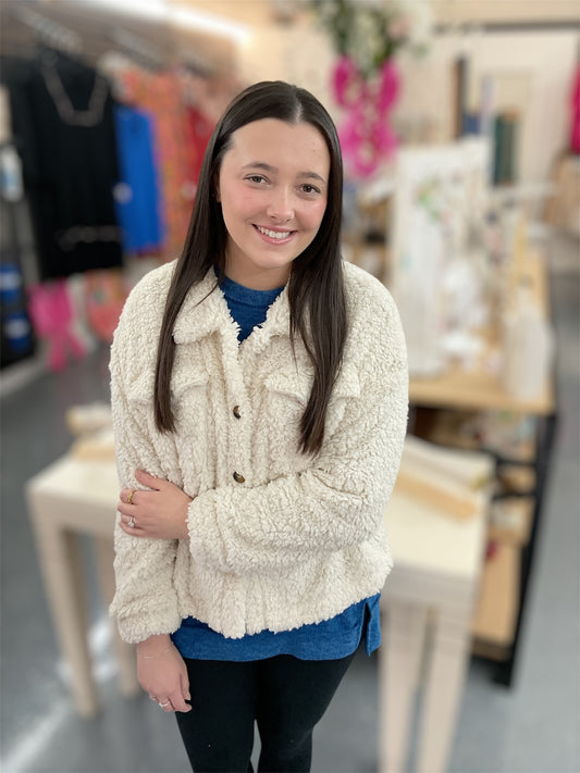 Ivory Meadow Sherpa Jacket