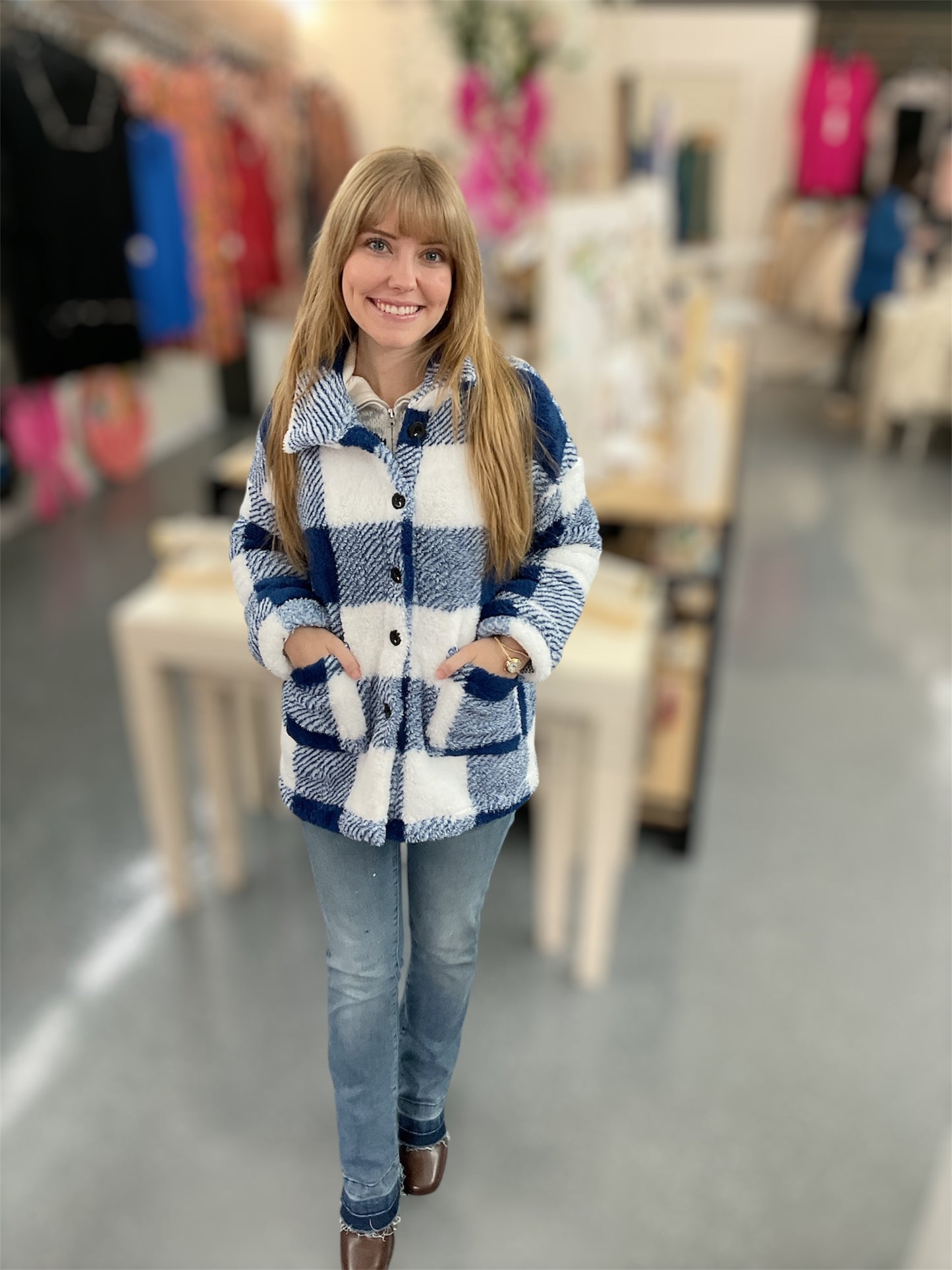 Blue Ridge Cozy Plaid Jacket