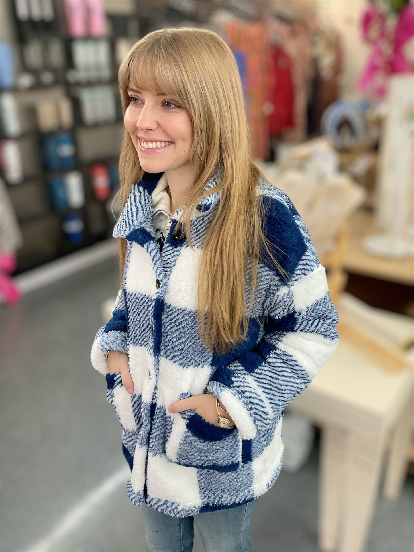 Blue Ridge Cozy Plaid Jacket
