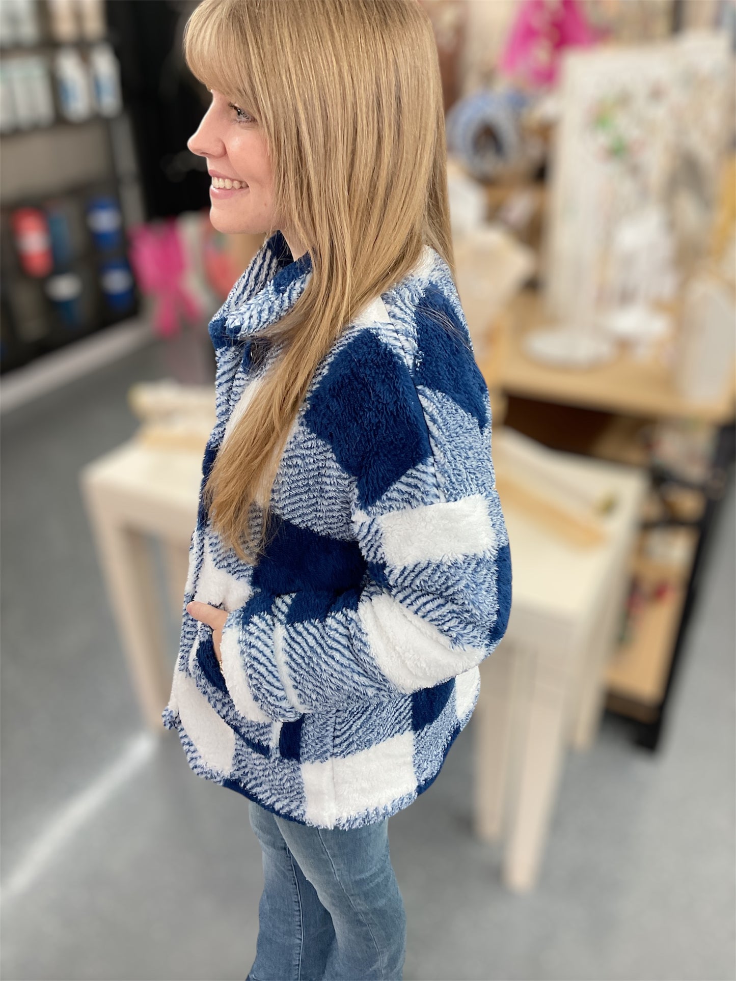 Blue Ridge Cozy Plaid Jacket