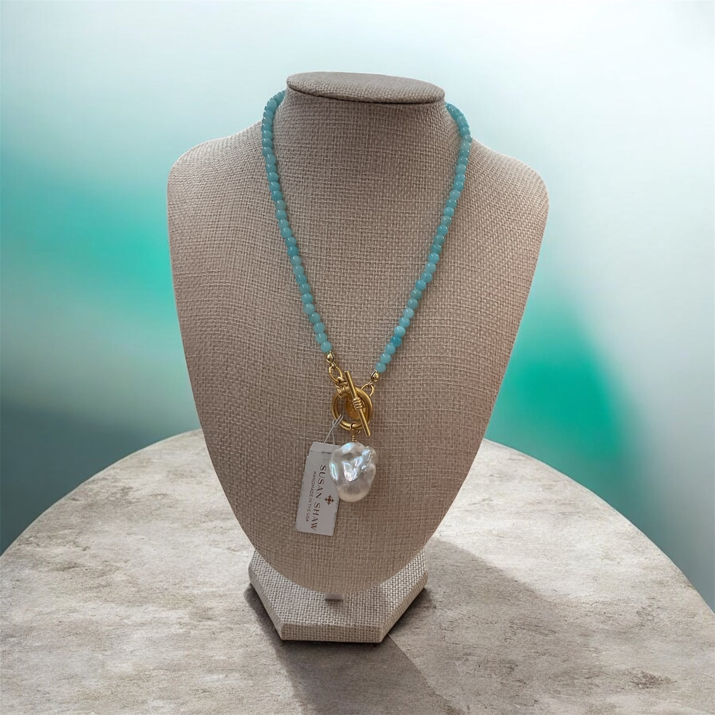 Susan Shaw Aqua Katie Necklace