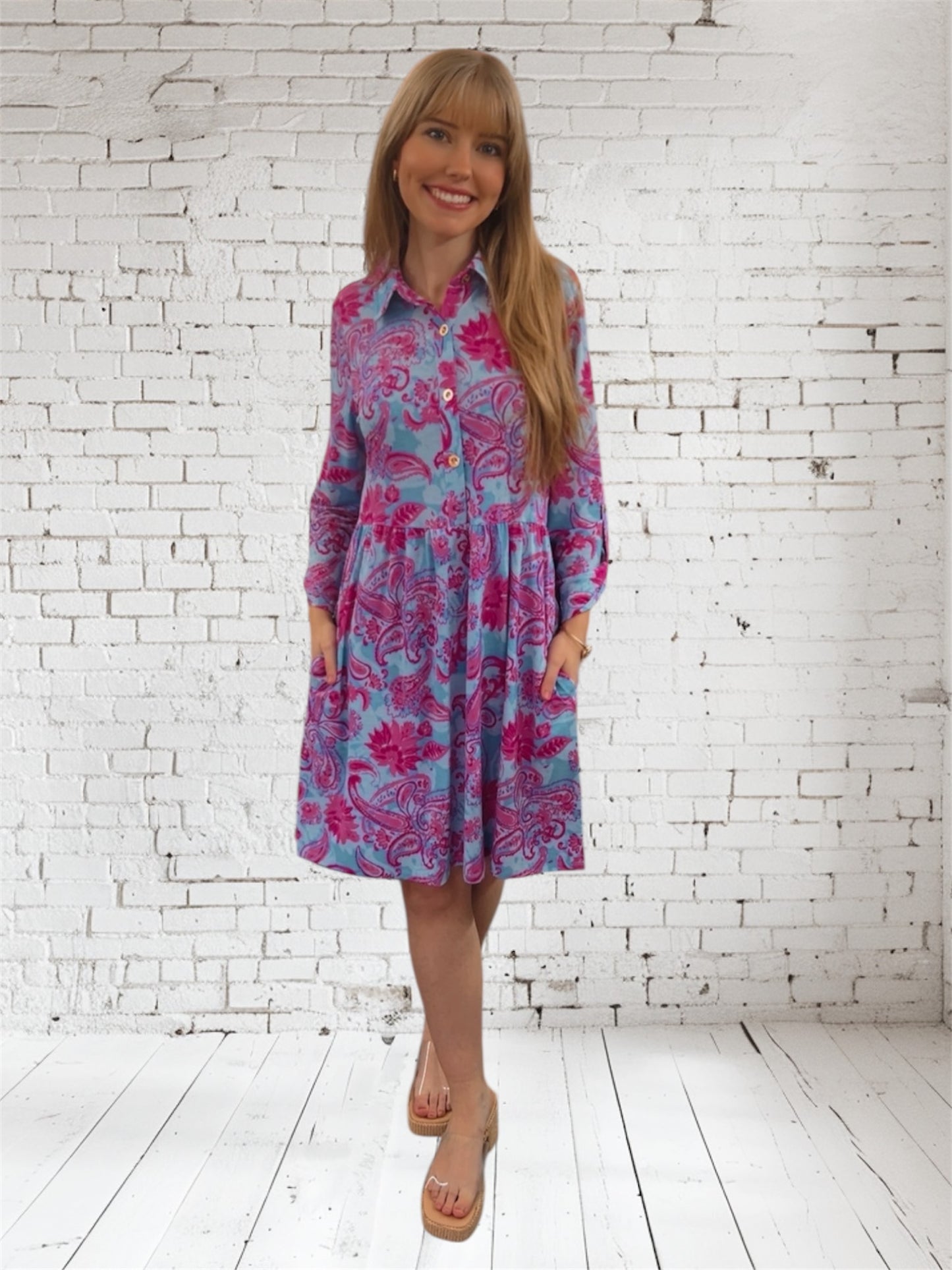 DS Blue Paisley Dress