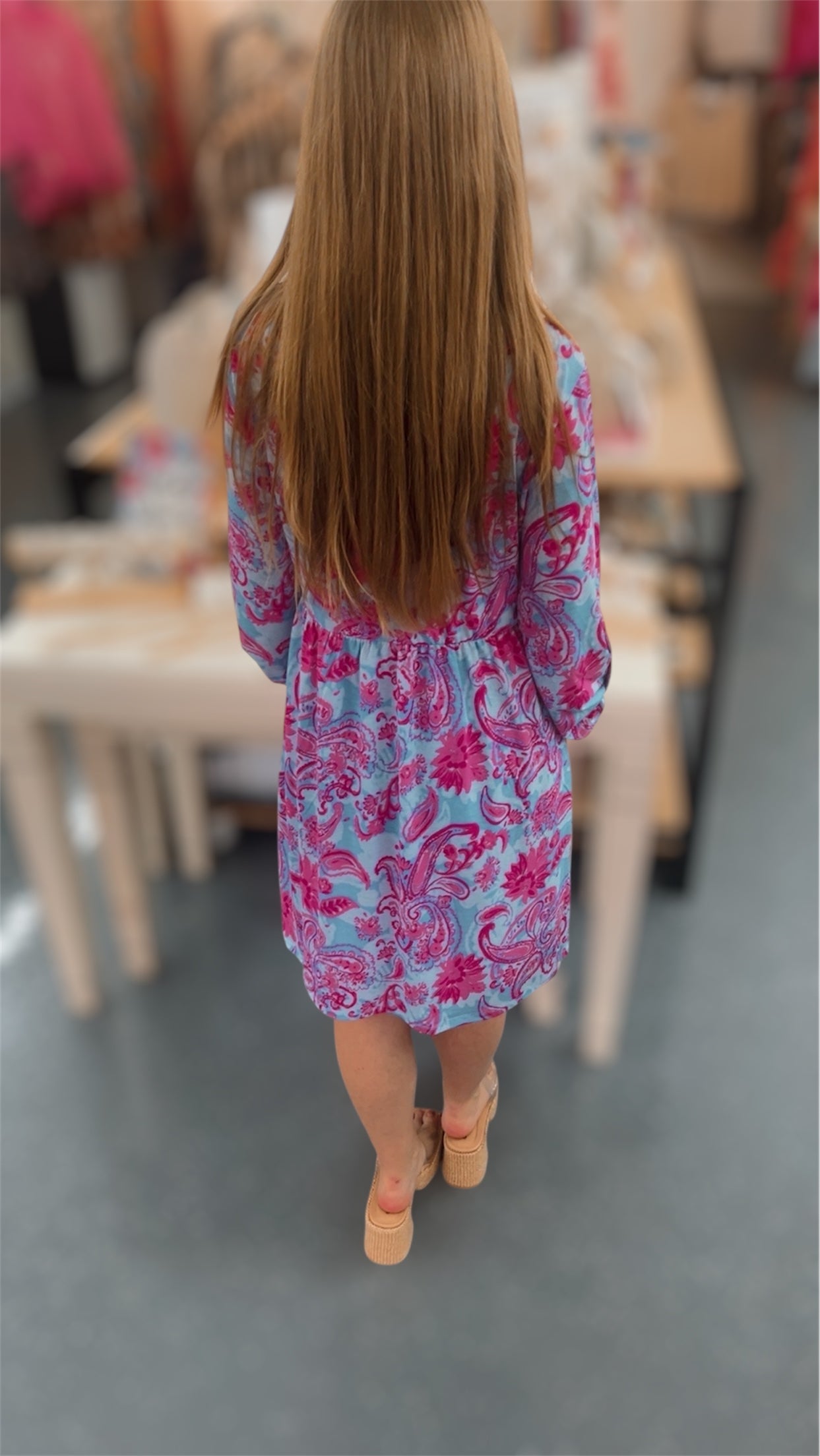 DS Blue Paisley Dress