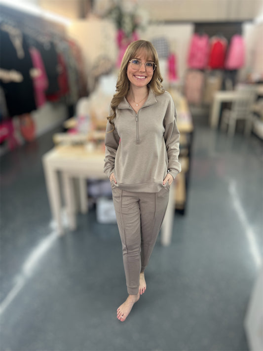 Neutral Haven Quarter-Zip Set